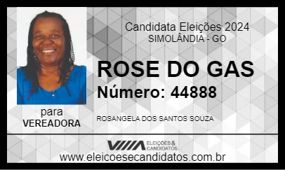 Candidato ROSE DO GAS 2024 - SIMOLÂNDIA - Eleições