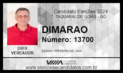 Candidato DIMARAO 2024 - TAQUARAL DE GOIÁS - Eleições