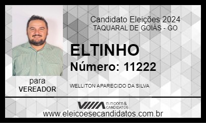 Candidato ELTINHO 2024 - TAQUARAL DE GOIÁS - Eleições