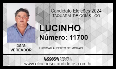 Candidato LUCINHO 2024 - TAQUARAL DE GOIÁS - Eleições