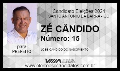 Candidato ZÉ CÂNDIDO 2024 - SANTO ANTÔNIO DA BARRA - Eleições