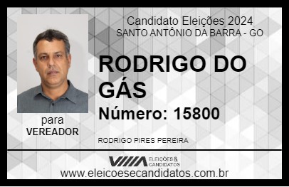 Candidato RODRIGO DO GÁS 2024 - SANTO ANTÔNIO DA BARRA - Eleições