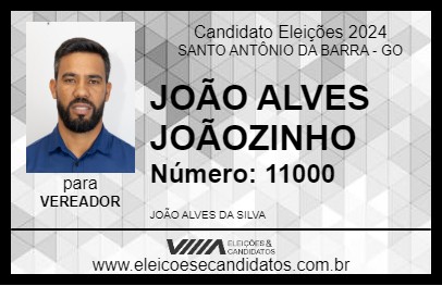 Candidato JOÃO ALVES JOÃOZINHO 2024 - SANTO ANTÔNIO DA BARRA - Eleições