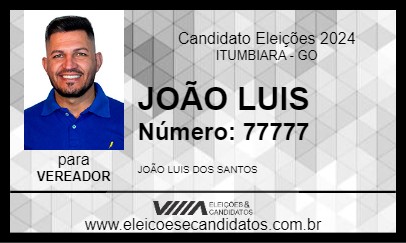 Candidato JOÃO LUIS 2024 - ITUMBIARA - Eleições