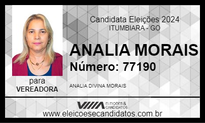 Candidato ANALIA MORAIS 2024 - ITUMBIARA - Eleições