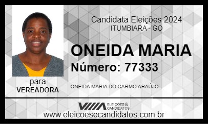 Candidato ONEIDA MARIA 2024 - ITUMBIARA - Eleições