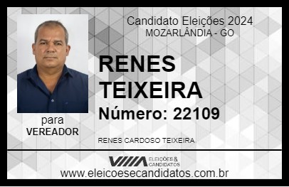 Candidato RENES TEIXEIRA 2024 - MOZARLÂNDIA - Eleições