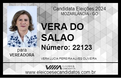 Candidato VERA DO SALAO 2024 - MOZARLÂNDIA - Eleições