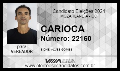 Candidato CARIOCA 2024 - MOZARLÂNDIA - Eleições