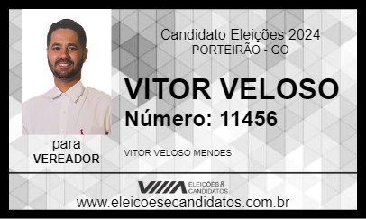 Candidato VITOR VELOSO 2024 - PORTEIRÃO - Eleições