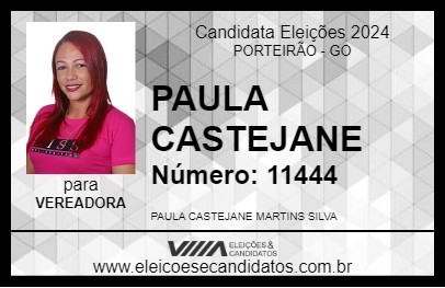 Candidato PAULA CASTEJANE 2024 - PORTEIRÃO - Eleições