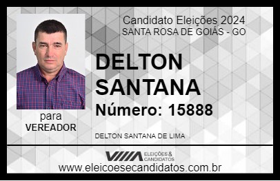 Candidato DELTON SANTANA 2024 - SANTA ROSA DE GOIÁS - Eleições