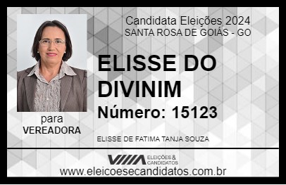 Candidato ELISSE DO DIVINIM 2024 - SANTA ROSA DE GOIÁS - Eleições