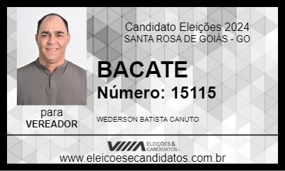 Candidato BACATE 2024 - SANTA ROSA DE GOIÁS - Eleições