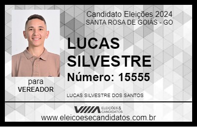 Candidato LUCAS SILVESTRE 2024 - SANTA ROSA DE GOIÁS - Eleições