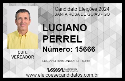 Candidato LUCIANO PERREL 2024 - SANTA ROSA DE GOIÁS - Eleições