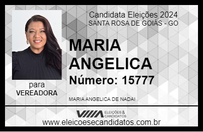 Candidato MARIA ANGELICA 2024 - SANTA ROSA DE GOIÁS - Eleições