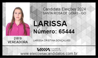 Candidato LARISSA 2024 - SANTA ROSA DE GOIÁS - Eleições