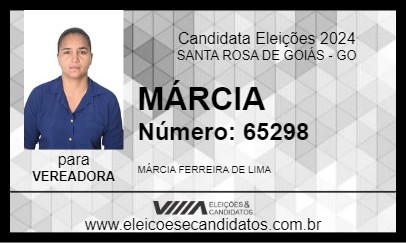 Candidato MÁRCIA 2024 - SANTA ROSA DE GOIÁS - Eleições