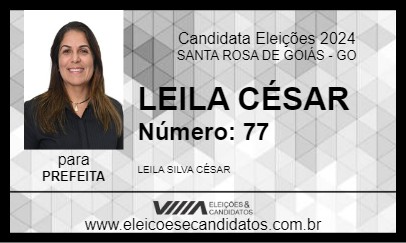 Candidato LEILA CÉSAR 2024 - SANTA ROSA DE GOIÁS - Eleições