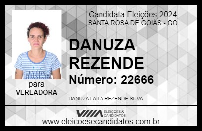 Candidato DANUZA REZENDE  2024 - SANTA ROSA DE GOIÁS - Eleições