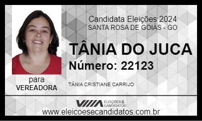 Candidato TÂNIA DO JUCA 2024 - SANTA ROSA DE GOIÁS - Eleições