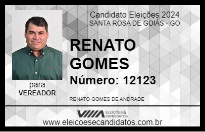 Candidato RENATO GOMES 2024 - SANTA ROSA DE GOIÁS - Eleições