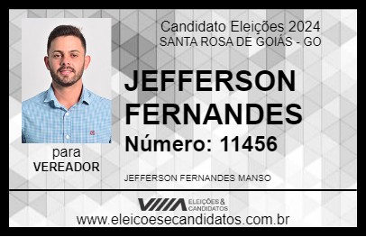 Candidato JEFFERSON FERNANDES 2024 - SANTA ROSA DE GOIÁS - Eleições