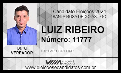 Candidato LUIZ RIBEIRO 2024 - SANTA ROSA DE GOIÁS - Eleições