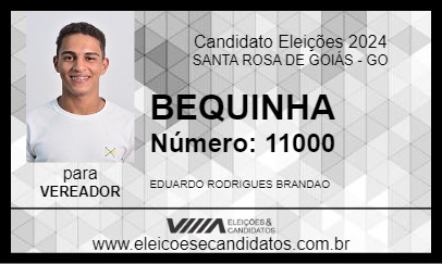 Candidato BEQUINHA 2024 - SANTA ROSA DE GOIÁS - Eleições