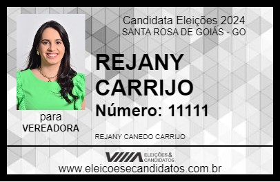 Candidato REJANY CARRIJO 2024 - SANTA ROSA DE GOIÁS - Eleições