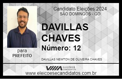 Candidato DAVILLAS CHAVES 2024 - SÃO DOMINGOS - Eleições