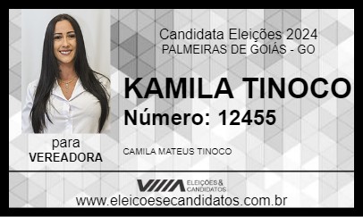 Candidato KAMILA TINOCO 2024 - PALMEIRAS DE GOIÁS - Eleições