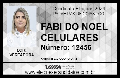 Candidato FABI DO NOEL CELULARES 2024 - PALMEIRAS DE GOIÁS - Eleições