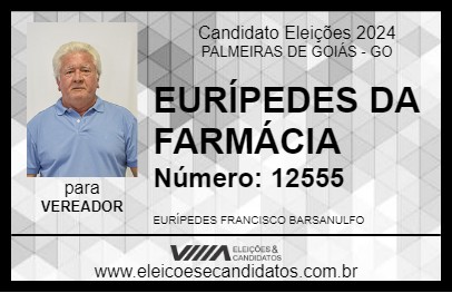 Candidato EURÍPEDES DA FARMÁCIA 2024 - PALMEIRAS DE GOIÁS - Eleições