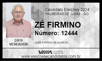 Candidato ZÉ FIRMINO 2024 - PALMEIRAS DE GOIÁS - Eleições