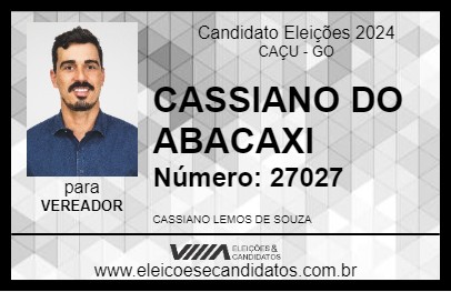 Candidato CASSIANO DO ABACAXI 2024 - CAÇU - Eleições