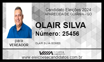 Candidato OLAIR SILVA 2024 - APARECIDA DE GOIÂNIA - Eleições