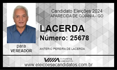 Candidato LACERDA 2024 - APARECIDA DE GOIÂNIA - Eleições