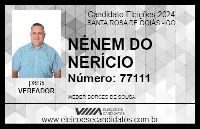 Candidato NÉNEM DO NERÍCIO 2024 - SANTA ROSA DE GOIÁS - Eleições