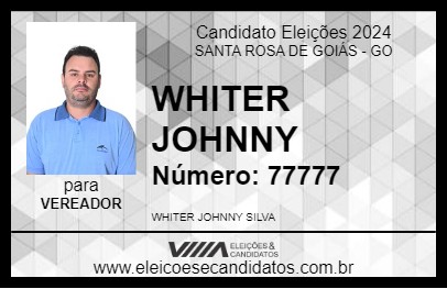 Candidato WHITER JOHNNY 2024 - SANTA ROSA DE GOIÁS - Eleições