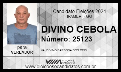 Candidato DIVINO CEBOLA 2024 - IPAMERI - Eleições