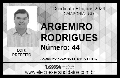 Candidato ARGEMIRO RODRIGUES 2024 - CAIAPÔNIA - Eleições