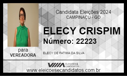 Candidato ELECY CRISPIM 2024 - CAMPINAÇU - Eleições