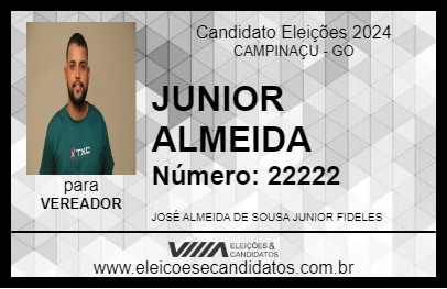 Candidato JUNIOR ALMEIDA 2024 - CAMPINAÇU - Eleições