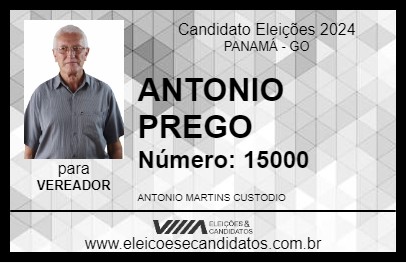 Candidato ANTONIO PREGO 2024 - PANAMÁ - Eleições