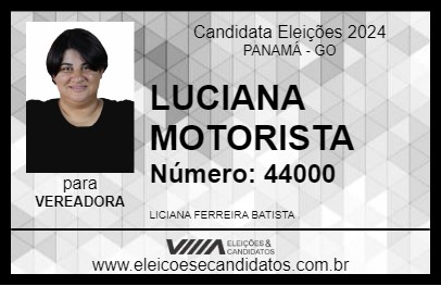 Candidato LUCIANA MOTORISTA 2024 - PANAMÁ - Eleições