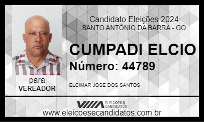 Candidato CUMPADI ELCIO 2024 - SANTO ANTÔNIO DA BARRA - Eleições