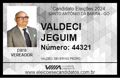 Candidato VALDECI JEGUIM 2024 - SANTO ANTÔNIO DA BARRA - Eleições