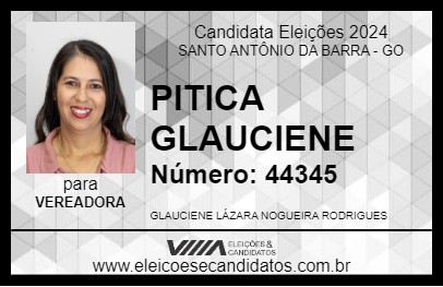 Candidato PITICA GLAUCIENE 2024 - SANTO ANTÔNIO DA BARRA - Eleições